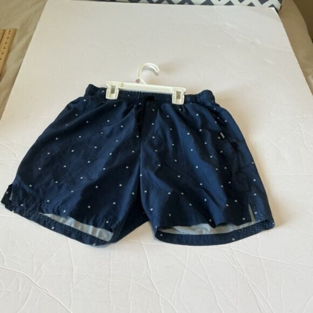 Navy Blue with white x Patterned Shorts / swim trunks / volley shorts men’s size